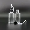 30ML PET Dropper bottle 100PCS Metal Needle Tip Needle Cap High transparent dropper bottles Vapor E cig Juice Drwmc