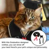 Cat Costumes Puppy Graduation Hat Pet Costume Po Props Kitten Cap Tassel Yarn Dog Dress Clothing Fringe Outfit