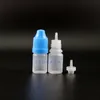 100 st 3 ml droppflaskor med barnsäkra säkra kepsar Tips Plastisk droppflaska Em cig Long Nipple Knwsu