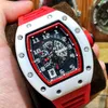 R I C H A R D Luxury Mechanics Men Sport Wristwatch Watches Watch Date White Designer Ceramic Watches Leisure Personlig automatisk mekanisk kalendermodeband