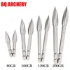 Bow Arrow 12PCS Arrowheads Target Point Carbon Steel Broad Head 80/100/120/150/200Grain for ID 4.2 Mm Arrow Shaft Archery PracticeHKD230626