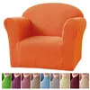 Chair Covers 1 Seat Children Mini Cover Stretch Slipcover Couch Size Armchair Case Soft Solid Color Elastic Sofa 230626