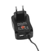 3-12V 30W 2.1A AC DC Power Supply Adapter Universal Charger Adapter med 6 pluggar Justerbar spänningsreglerad Power Adapter US EU AU UK USB Plug