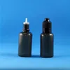 100 Sets/Lot 30ml Plastic Dropper BLACK Bottles Tamper Evident Child Double Proof Caps Long Thin Needle Tips e Cig Liquid 30 mL Cpvgk