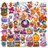 50pcs-Pack Halloween Stickers Waterproof Stickers för vattenflaska Laptop Car Planer Scrapbooking Phone Mac Garderob Dörrvägg Tablettdekaler