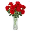 Fleurs décoratives 1/5pc belle soie artificielle Rose mariage maison Table décor Long Bouquet organiser fausse plante saint valentin