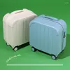 スーツケース18インチミニポータブルボードトラベル機内持ち込みスーツケース学生パスワードケースローリング荷物を備えたトロリースーパー圧縮