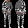 Men's Tracksuits Spring Autumn Camouflage HoodiePantsSuit Men Women Casual Hooded Pullover Sweatshirt Set Tracksuit 2 Pieces Sportswear Outfits x0627