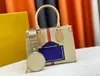 كيس مصمم مصمم كلاسيكي حقيبة كتف العلامة التجارية 2023 Fashion Top Letter 2 Colorful Charm Handbag Aaahh9856