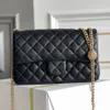 Designer Schoudertas Lamsleer 23 Flap Bag Luxe Crossbody Tas 23cm Hoge Imitatie Keten Tas Met Doos ZC078