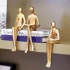 Oggetti decorativi Figurine Ritratto geometrico dorato Statua Ornamenti Decorazioni per desktop da ufficio Figura astratta Figurine in resina Artigianato Decorazione domestica nordica