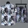 Tute da uomo Summer Beach Set Uomo Hip Hop Camicie Pantaloncini Plus Size 10XL 11XL Abiti hawaiani Maschili Streetwear Set Big Size 11XL 10XL x0627