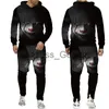 Мужские спортивные костюмы Horror Movie Clown 3D Print HoodiePantsSuit Funny Unisex Pullover Sweatshirt Set 2022 Halloween Personality Streetwear Clothing x0627