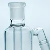 Colector de hollín de agua de narguile de vidrio biselado macho de 18 MM y 45 grados (AC-012) vidrio de boro alto