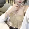 Internet Celebrity Glitter Sexig Diamond-Studded Camisole Top Top Fashion Sexy Bungee Dancing Shining Bar Show