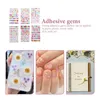 Cadeaupapier 12 Vellen Nagels Edelstenen Stickers Kids Glitter Gezicht Strass Sticky Crafts Jewel Acryl Kind Make-up Ogen