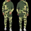 Men's Tracksuits Spring Autumn Camouflage HoodiePantsSuit Men Women Casual Hooded Pullover Sweatshirt Set Tracksuit 2 Pieces Sportswear Outfits x0627