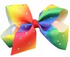 6Inch Children's Hair Clip Accessories - Rainbow Bow Hairpin - Gradient Rhinestone Headwear - Variation av stilar tillgängliga