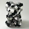 Getrocknete Blumen, gemischte Farben, 25 cm, Rosenbär, Valentinstagsgeschenke, Hochzeitsdekoration, romantischer handgefertigter Rosenblumen-Teddybär 230627