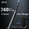 Зубная щетка Seago Electric Sonic USB Перезаряжаемая для взрослых Срок службы батареи 360 дней с 4 сменными головками Подарок SG575 230627