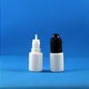 Botella cuentagotas de plástico 10 ML LDPE BLANCO Color de opacidad Doble prueba de manipulaciones Botellas seguras para niños 100 PCS Eibie