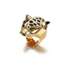 Leopard Panther Ring Women Men Unisex Anillos Hombre Femme Bague Cocktail Animal Enamel Party Goth Gold Plated Christmas1144637