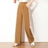 Women's Pants Solid Color Black Khaki Wide-Legged Straight Suit Female High Waist Woman Spring Autumn For Women'S Clothing Panty 2023