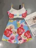 Tweedelige jurk zomer mode print tube top sexy jarretel tweedelig pak hoge taille casual shorts damespak 230627