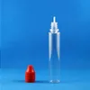 PET -plastdropparflaskor 100 st 30 ml Dubbel Proof mycket transparent barnsäker tjuv Safe Squeeze -flaska med lång bröstvårta xspkj
