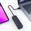 USB3.0 HUB Çok İşlevli Dock İstasyonu 5Gbps USB 3.0 Adaptörü 4'ü 1 Arada Oyun Yüksek Hızlı Tak ve Çalıştır Bölücü