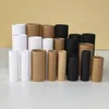 Emballage cadeau en gros Eco Friendly Kraft Paper Push Up Tubes Biodégradable Carton Cosmétique Baume À Lèvres Déodorant Conteneur Tube Emballage 230410