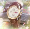 Popolare Mens Six Stiches Designer Orologi Cronometro 42MM Cinturino in pelle Orologio cronografo Movimento al quarzo Cronografo Vintage alla moda di lusso super Orologio regali