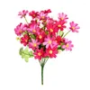 Decorative Flowers 1pcs Nordic Artificial Silk 7 Forks 28 Heads Simulated Plastic Fake Jumping Orchid Flower For Wedding Decoration
