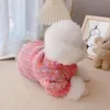 Suéter outono inverno suéter cardigan roupas para cães de estimação coração quente roupas para cães gato pequeno engrossar bonito rosa moda menino menina chihuahua