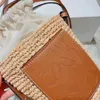 Moda Moda Bolsa Pequena Balde Totalmente Natural Ráfia Feita à Mão Bolsa Transversal Bonita Tudo em Um