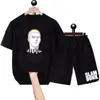 Herrspårspår Slam Dunk Print Tracksuit Men Sports Pure Cotton T Shirt Shorts 2 Piece Set Japanese Anime Charactor Sportswear Workout X0627