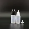 8 ML 100Pcs 어린이 증명 캡 팁이있는 고품질 LDPE 플라스틱 Dropper 병 짧은 젖꼭지 Ijlel이있는 안전한 짜낼 수있는 병