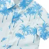 Family Matching Outfits Beach Summer Shirt Boy Coconut Tree Printed Top 12345 Year Children Fashion Vacation Clothes Surfing Short Sleeve T shirt Attire 230626