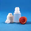 100 Pcs 5 ml (1/6 oz) Flacons compte-gouttes en plastique Bouchons à l'épreuve des enfants Conseils LDPE pour E Vapor Cig Liquide 5 ml Sfgwr