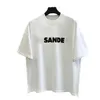 High Quality fashion classic jil sander shirt casual mens Letter printing couples shirt simple style loose short sleeve oversized shirt