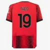 Leao Kids Soccer Jerseys Giroud 23 24 AC Bennacer Pulisic Romagnoli Calhanoglu Rebic 2023 2024 Milans Barn Fotboll Fullständiga strumpor