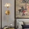 Wandlampen Moderne Bloem Led Lamp Koper Kristal Woonkamer Trappen Licht Gangpad Badkamer Blaker 90-260V Woondecoratie