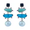 Boucles d'oreilles pendantes KQDANCE Rose Quartz Amazonite Améthyste Pierre Naturelle Perle Longue Goutte Avec Aiguille En Argent Sterling 925 Pour Femmes Bijoux