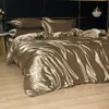 Set di biancheria da letto Set di biancheria da letto di lusso con set copripiumino Set di biancheria da letto matrimoniale king size 4 pezzi Copriletto Set di biancheria da letto in raso 230626