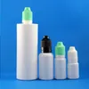 100 set / lotto 120ml Bottiglie bianche con contagocce in plastica Tamper Evident Child Double Proof Caps Punte lunghe e sottili Squeezbale e Cig Liquid 120 ml Mpapn