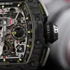 Luxe RicharMilles horloge Mechanisch uurwerk Horloge Zwitsers uurwerk Topkwaliteit 11-03 Ntpt 49,94 x 44,50 mm Machine met garantiekaart