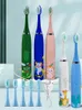 Brosse à dents électrique pour enfants 6 têtes bébé brosse à dents sonique blanchiment des dents poils doux enfants hygiène buccale 230627