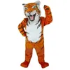 Costume de mascotte de tigre à fourrure de haute qualité thème de personnalisation déguisement robe de festival de vêtements publicitaires