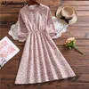 Mori Girl Spring Autumn Women Corduroy Dress 29 Wzory zwykłe elastyczne pasmo vintage vintage vintage Korean Sweet 210611