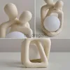 Oggetti decorativi Figurine Stile nordico Coppia creativa Lampada da tavolo Accessori per la decorazione della camera da letto Decorazione della stanza estetica Decorazione natalizia Regalo per la casa